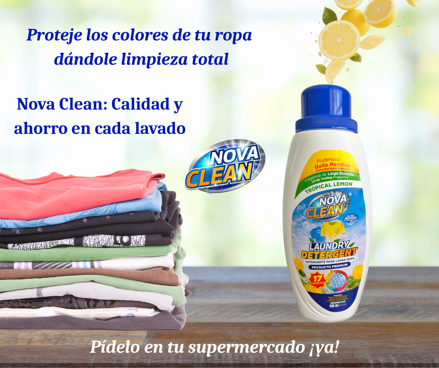 Nova Clean – Detergente para Ropa Limón Tropical
