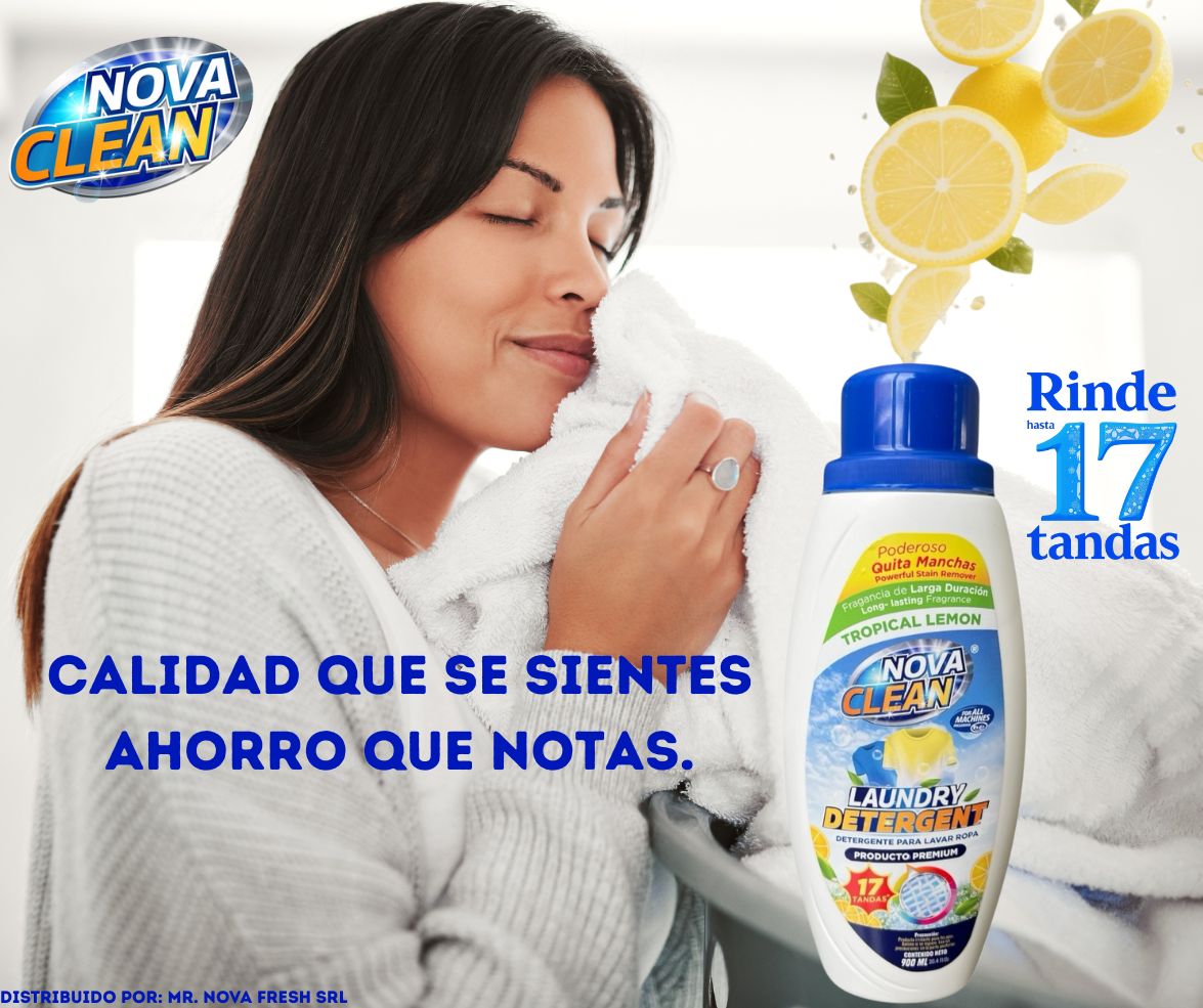 Nova Clean – Detergente para Ropa Limón Tropical
