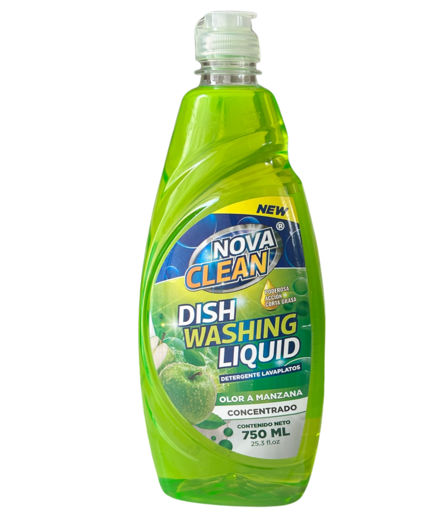 Nova Clean – Lavaplatos Manzana Verde (750 ml / 25.3 oz)