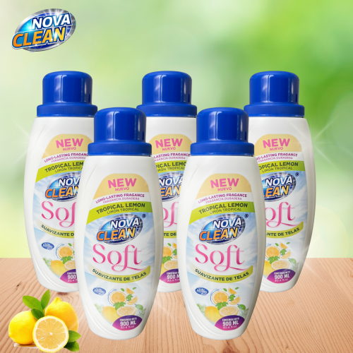 Combo de 5 Nova Clean Soft – Suavizante de Telas Limón Tropical