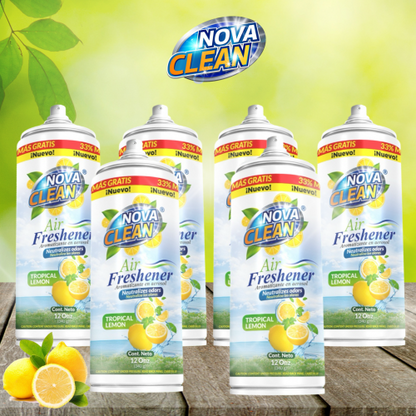 Combo de 6 Nova Clean – Aromatizante en Aerosol Limón Tropical