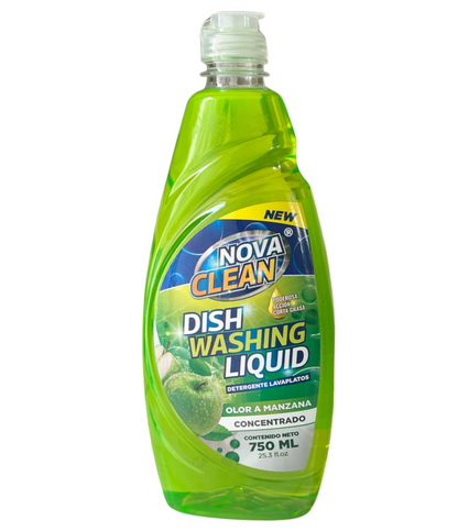 Nova Clean – Lavaplatos Manzana Verde (750 ml / 25.3 oz)