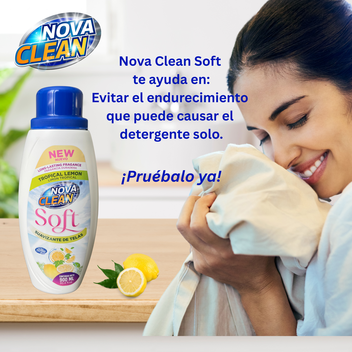 Nova Clean Soft – Suavizante de Telas Limón Tropical